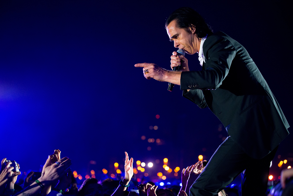 Nick Cave performing live in Spain