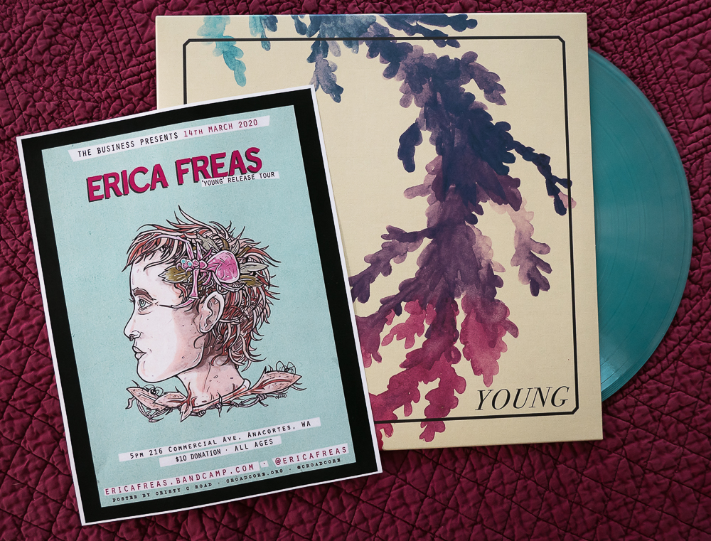 LP and poster by recording artist Erica Freas