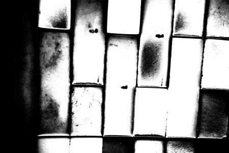 Black and white photo of windows.