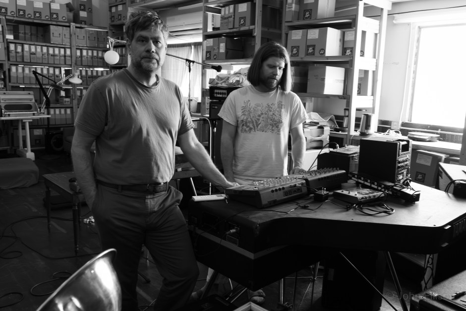 Eli Moore and Nich Wilbur at The Unknown Recording Studio in Anacortes, Washington